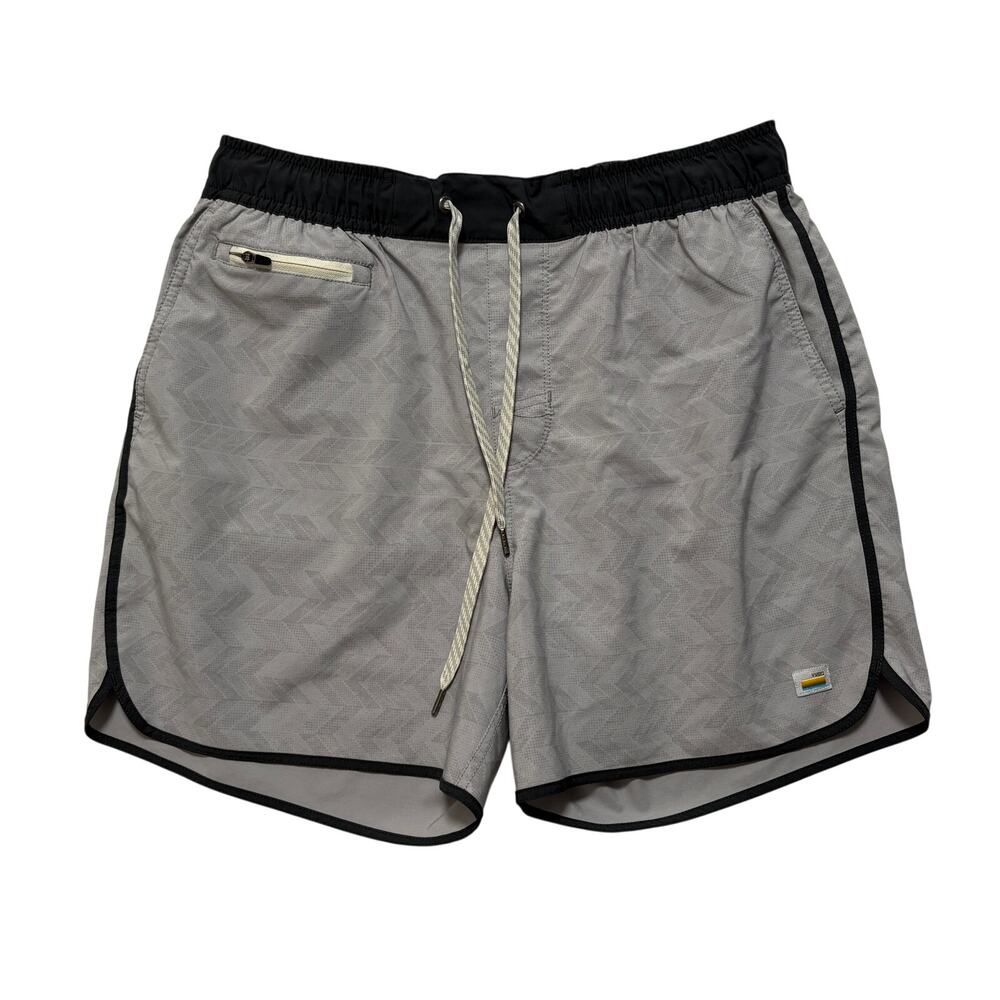Vuori 5” Drawstring Performance Banks Athletic Shorts Men’s L Gray
